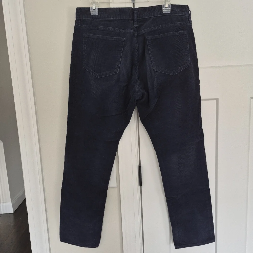 J. Crew Men's Pants Navy Blue Corduroy Flex Slim Size 34 X 30